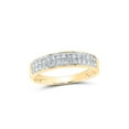 thumbnail image 3 of 14kt Yellow Gold His Hers Round Diamond Cluster Matching Wedding Set 1-3/4 Cttw, 3 of 5
