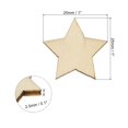 thumbnail image 2 of Estrellas de madera de 25 mm, paquete de 100 recortes de madera en blanco, 2 of 5