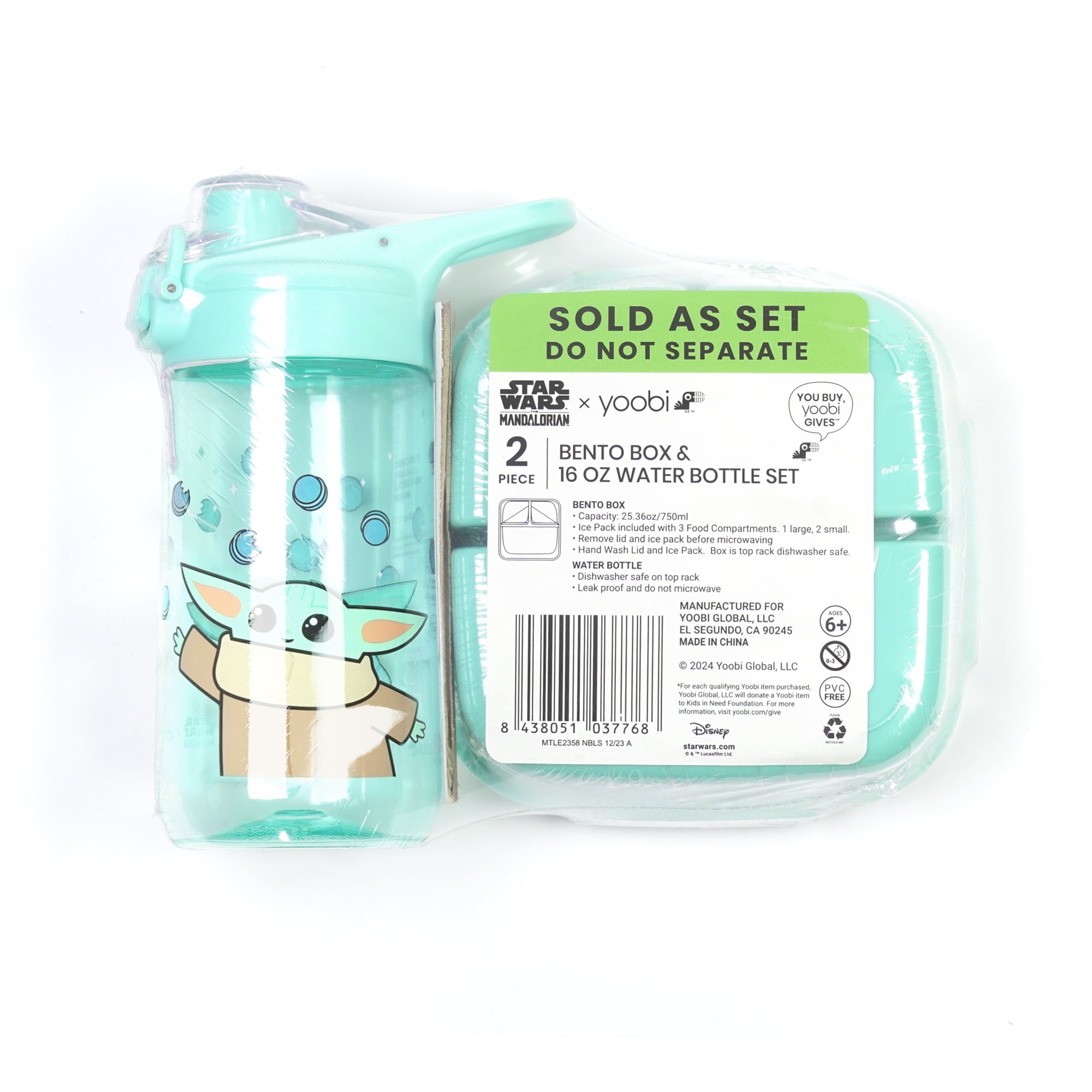 Yoobi x Star Wars Grogu Mealtime Set – Bento Box and Water Bottle