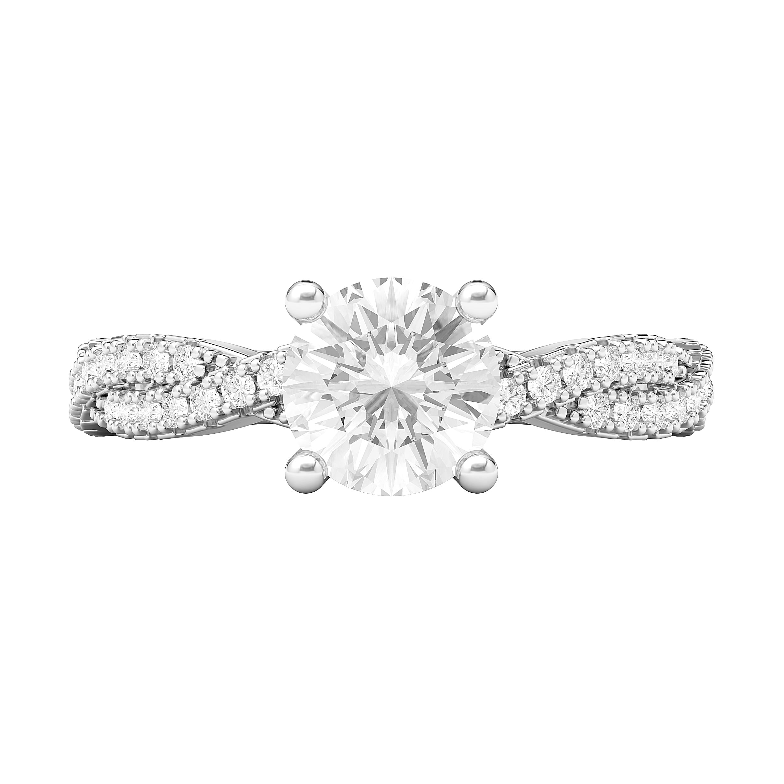Princess Kylie Channel Set Cubic Zirconia Stackable Round Band Ring Rhodium Plated Sterling Silver