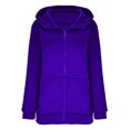 thumbnail image 6 of Aloohaidyvio Jackets Plus Size,Womens Hoodie Zipper Long Coat Solid Color Pockets Long Sleeve Sweatshirts Tops, 6 of 6