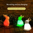 thumbnail image 3 of Decoración Artística Creativa Moderna, Luces Solares De Dibujos Animados Encantadores, Decoración De Animales Impermeable Para Jardín, Patio, Lámpara De Conejo Para Ver La Luna Kearding HA037585-00, 3 of 6