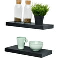 thumbnail image 5 of WELLAND 15 Inch Simons Wood Modern Floating Shelf Wall Mounted Display Shelves, Set of 2, 15"L x 7.75"D x 1.25"T, Black, 5 of 7