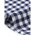 thumbnail image 5 of Plaid Shirt Women Button Down Long Sleeve Collared Shirts Gingham Top Casual Work Blouse XS Blue Plaid, 5 of 6