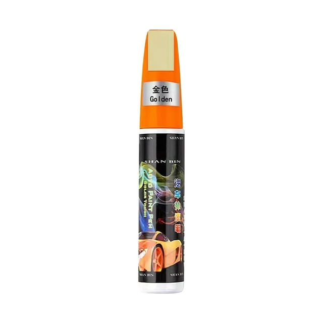 Car Scratch Removal Pen 2 In 1 Paint Repair Refinishing Tool For Vehicle Scratches 12Ml Gold Color With Brush Tip Applicator Plastic Gold