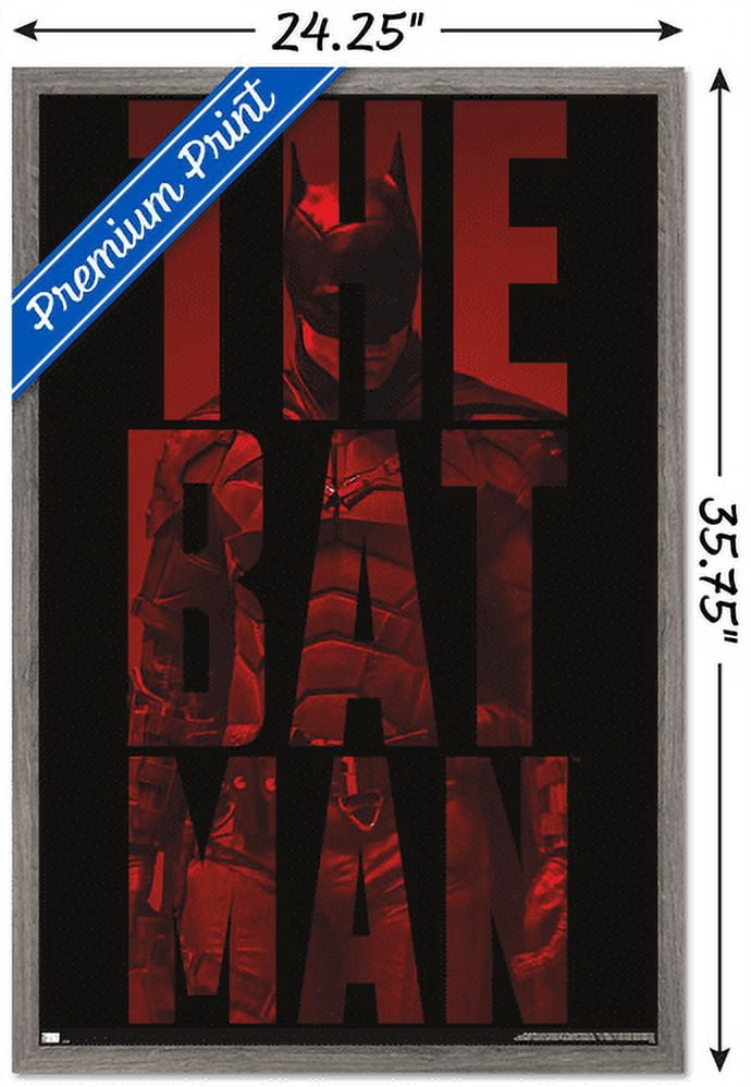 DC Comics The Batman - Text Wall Poster, 22.375" x 34", Framed