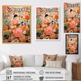 thumbnail image 4 of Designart "Mexican Children Art in Orange III" Fantasy Framed Wall Art - Kids Pink Children's Art Living Room Framed Canvas Art, 4 of 6
