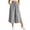 *Gray, variant on VBVC Women's Drawstring Wide Leg Capri Pants , Summer Curved Hem Culottes For Women , Ladies' Loose Fit Cropped Trousers with Pockets,Green,S-3XL
