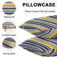 thumbnail image 4 of Navy Blue Yellow Striped Outdoor Pillow Covers 20x12 Inch Lumbar Pillow Covers Set of 2 Waterproof Decorative Throw Pillow Cases Farmhouse Vintage Stripe Cushion Covers for Patio Furniture Garden, 4 of 8