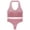 Pink, variant on Elainilye Fashion Women's No-steel Ring Gathering No-marking Body Shaping Yoga Vest Type Breathable Sports Underwear Briefs Suit,Blue