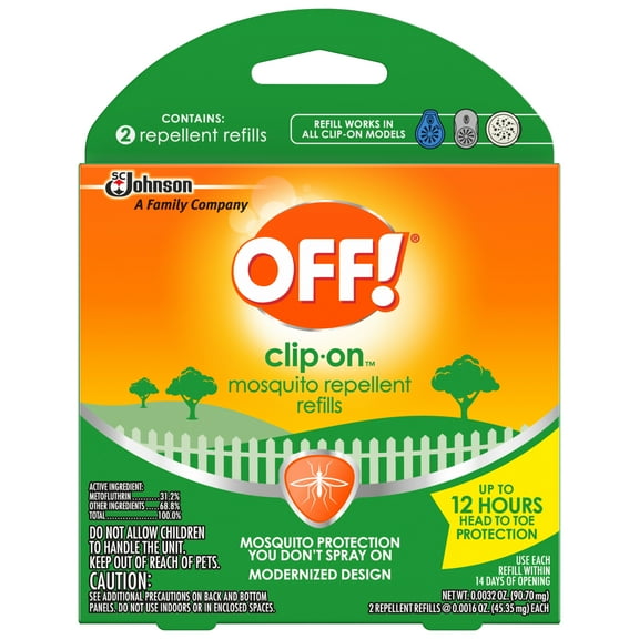 OFF! Clip-On Mosquito Repellent Refill, 0.0032 oz (2 ct)