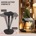 thumbnail image 4 of HOMCOM Standing Desk Chair, Adjustable Active Standing Stool, Black, 4 of 10