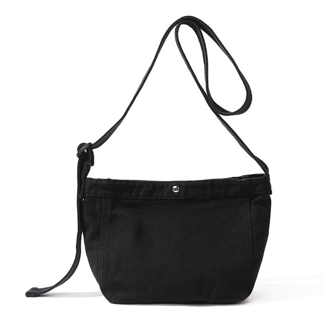 Bolsos de hombro de lona para mujer Bolso bandolera de gran capacidad Bolso sólido (Negro)