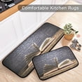 thumbnail image 5 of SKYSONIC Unique Math Science Poster Kitchen Mats Set of 2 Book Wood Anti Fatigue Floor Runner Rug Non Slip Comfort Mat 19.7x27.6 Inch + 19.7x47.2 Inch for Living Room Laundry Room Hallway, 5 of 7