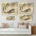 thumbnail image 4 of Designart 'Ancient Australian Birds IV' Traditional Print on Natural Pine Wood, 4 of 5