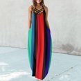 thumbnail image 2 of Maxi vestidos de mujer verano casual cuello en V sin mangas vacaciones playa bolsillos vestido largo Fridja hjkh6721, 2 of 5