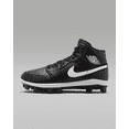thumbnail image 2 of Nike Air Jordan 1 Retro MCS AV5354-011 Mens Black Leather Baseball Cleats NR9354 (8,Black), 2 of 9