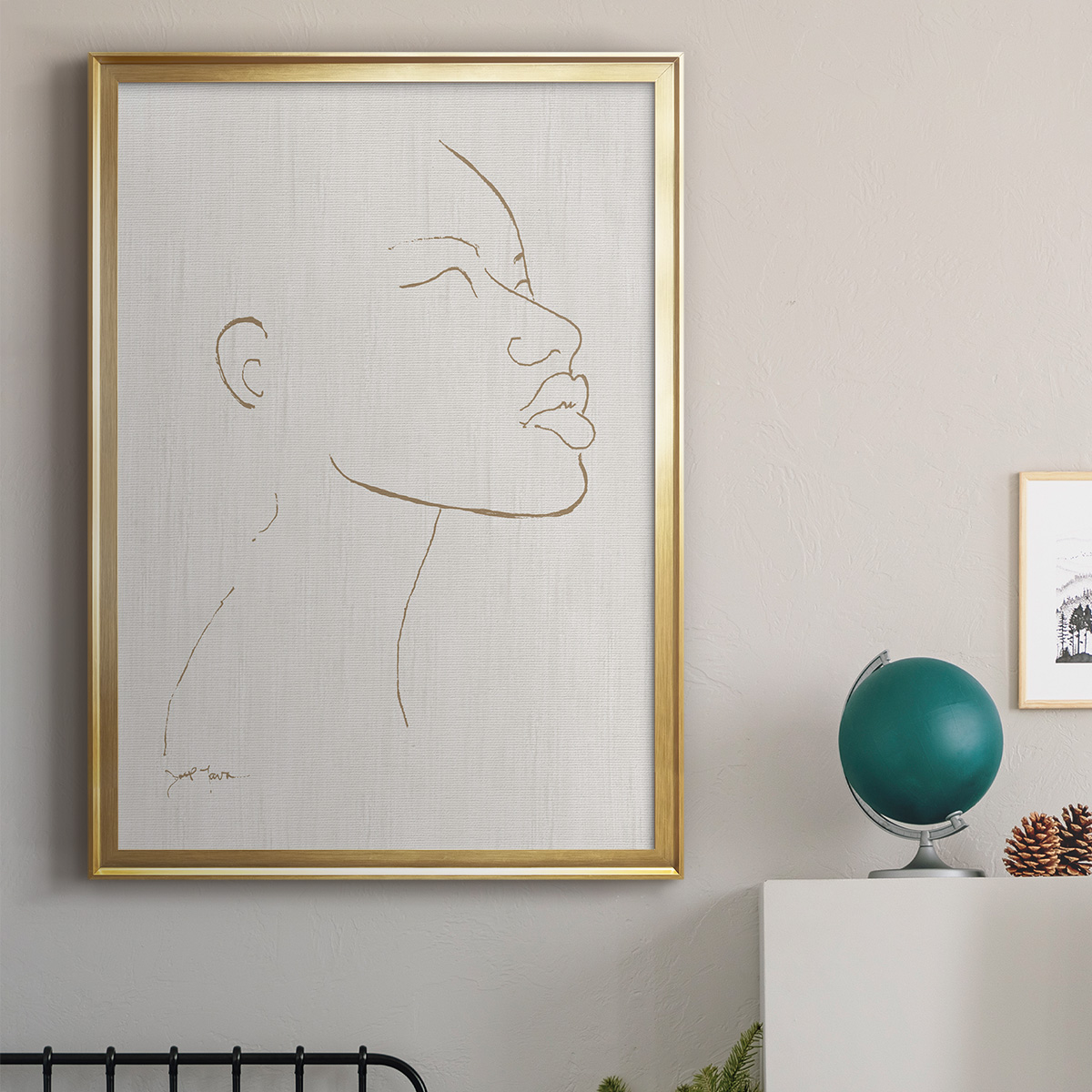Portrait Sketch I Premium Framed Print - Ready to Hang