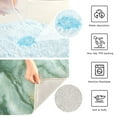thumbnail image 4 of Toilet Rug U-Shaped Bathroom Rugs Non-Slip Soft Plush Machine Washable Contour Bath Mat Soft Green Marble 24x20, 4 of 9