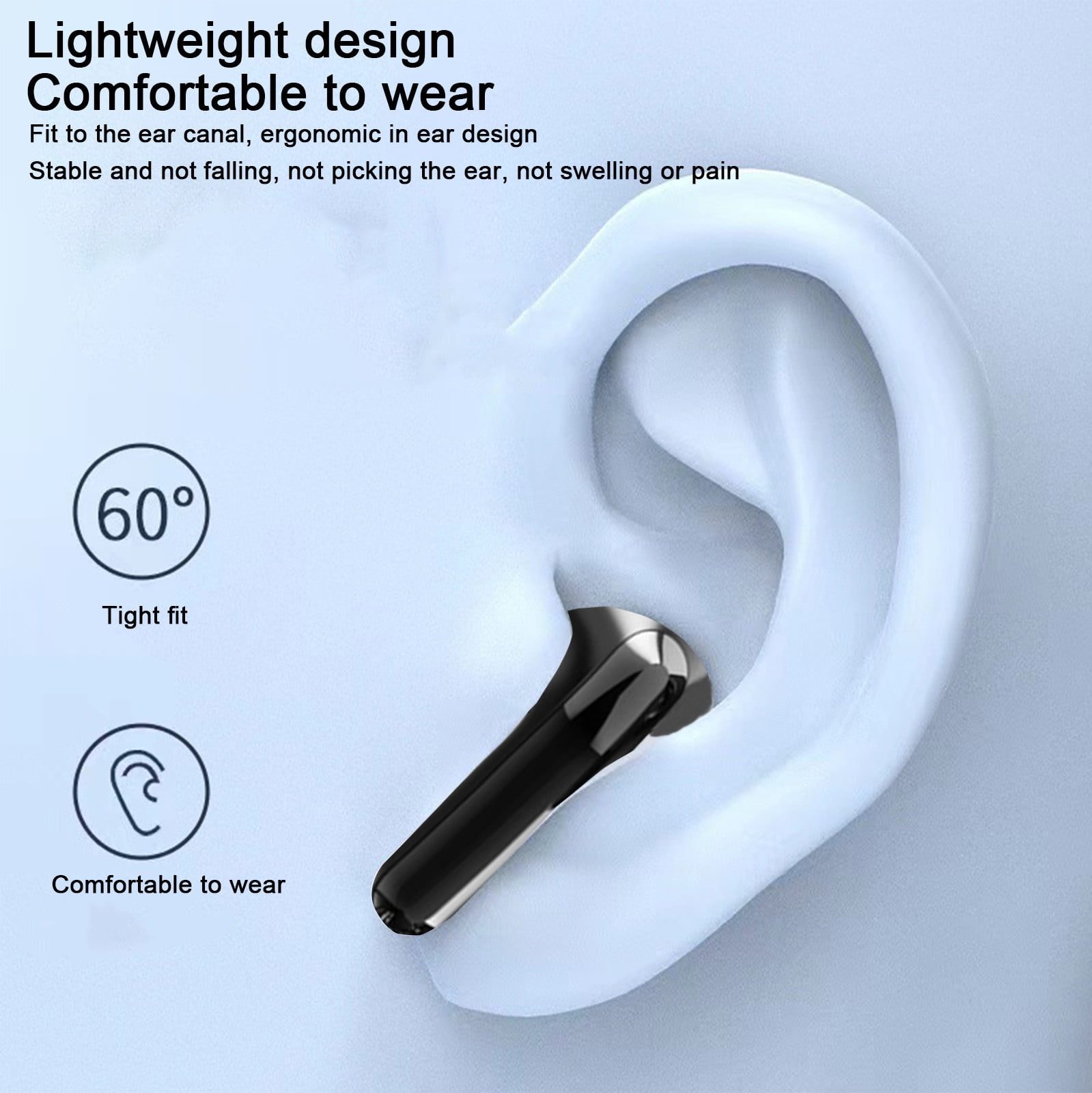 MIANHT Wireless Earbuds - Bluetooth Headphones Noise Canceling, Sport Earphones with Digital Display, Built-in Mic, Bluetooth Headset for Workout redmi bluetooth headset amazon Black Friday Top Deals