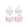 thumbnail image 1 of MAM Easy Start Anti-Colic Matte Baby Bottles, 2x5oz Bottles, Slow Flow Bottles with Silicone Nipple, Baby Bottles for Baby Girl, 1 of 10