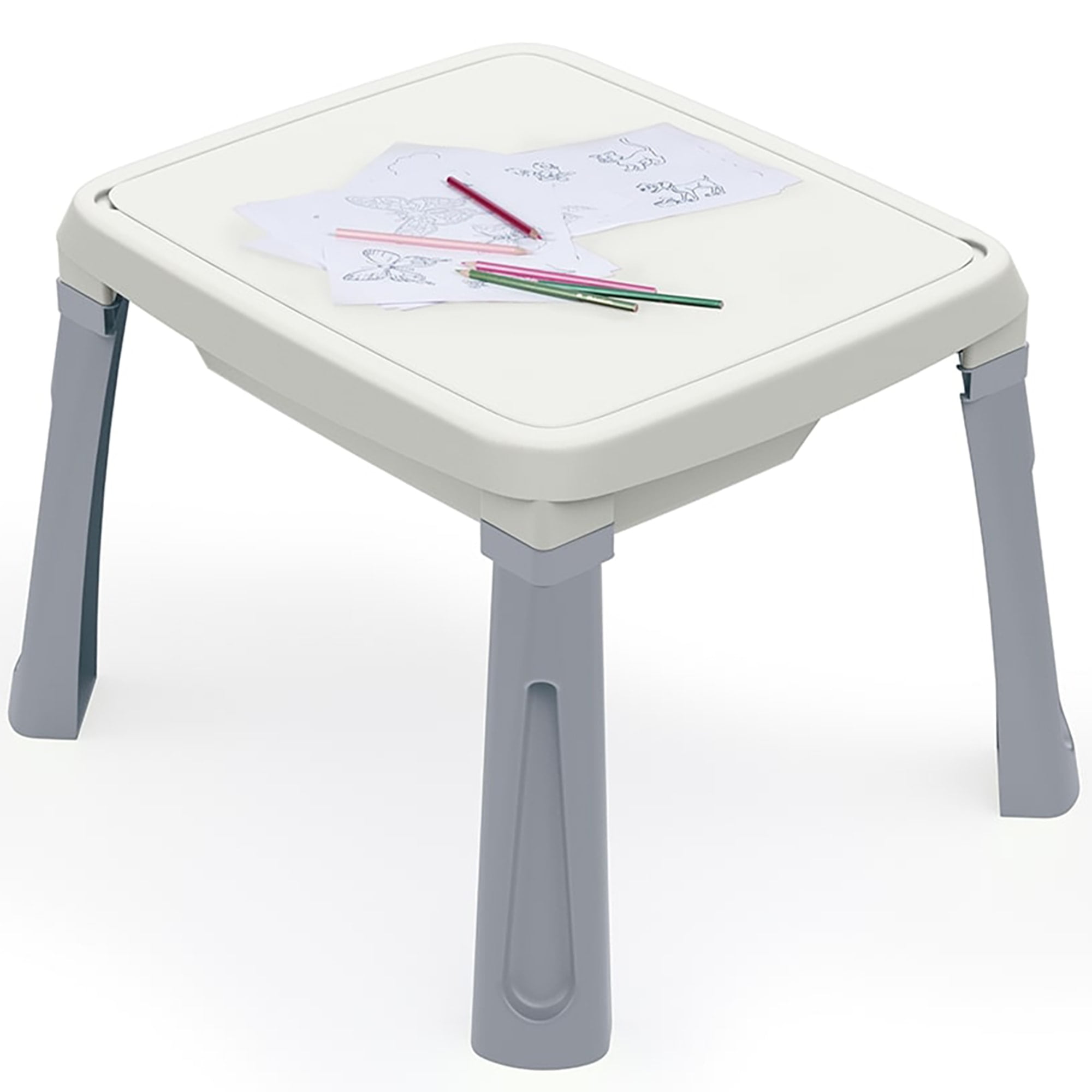 Dolu: 3-In-1 Activity Table: Sand, Water & Creativity - White, Green, Yellow - Play Accessories, Sensory Toy, Indoor/Outdoor, Toddlers & Kids Ages 2+