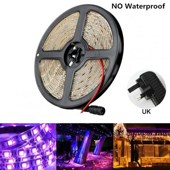 300LEDs 12V 5M UV Strip Light for Banknote Inspection Sterilization 390-400nm British Regulation