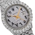 thumbnail image 3 of Pre-Owned Rolex Datejust 36MM 16030 Diamond Paved Eastern Arabic Dial Diamond Bezel Stainless Steel Full Diamond Jubilee Bracelet 8.75ct, 3 of 8