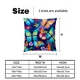 thumbnail image 5 of Flower Butterfly Velvet Throw Pillows Set of 2 - Decorative Pillows with Unique Patterns for Sofa Couch Bed - Pillow Covers - Available in 16x16, 18x18, 20x20 Inches, 5 of 6