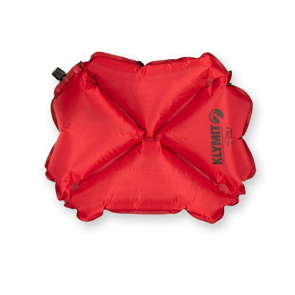 Klymit Pillow X Almohada inflable para acampar y viajar, rojo/gris