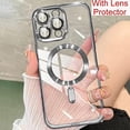 thumbnail image 2 of KOMI Magnetic Case for iPhone 15 Pro Max Case [Compatible with MagSafe] Full Camera Protection Clear Plating Luxury Cover for Women Men Soft TPU Bumper Drop Protective Phone Case (6.7"), Nature Titani, 2 of 5