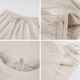 thumbnail image 4 of Women'S Two Piece Sets Casual Linen Sleeveless Crop Top Wide Leg Pants Summer Outfits Khaki S, 4 of 10