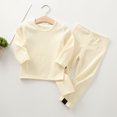 thumbnail image 4 of Faraee Toddler Thermal Underwear Set Long Sleeve Crew Neck Top and Pants Cotton Base Layer Loungewear for Boys Girls Warm Sleepwear 2T 3T 4T 5T 6T 7T, 4 of 5