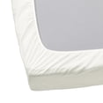 thumbnail image 3 of Violet Linen Premium Ultimate Percale, Luxury Ultra Soft Brushed Polyester Cotton, Extra Soft and Comfortable, Ivory, Full, Luxurious, Fitted Sheet, 3 of 4