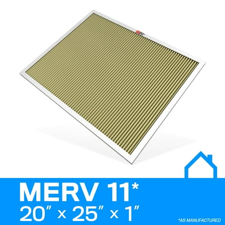 K&N 20x25x1 AC Furnace Air Filter; Lifetime Washable Reusable Filter; Merv 11; Filters Allergies  Pollen  Smoke  Dust  Pet Dander  Mold  Smog  and More; Breathe Clean Fresh Air: HVC-12025
