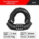 thumbnail image 4 of 2 Piezas Candado para Bicicleta con Cadena Cable Acero, Contraseña 4 Dígitos, Candado con Combinación Antirrobo, Código Numérico, Accesorios Seguridad para Bicicleta, 4 of 5