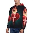 thumbnail image 3 of Lsque The Binding of Isaac Pattern Casual Men's Hoodie,Hooded Sweatshirt with Kangaroo Pocket,Pullover Hoodie-4X-Large, 3 of 8