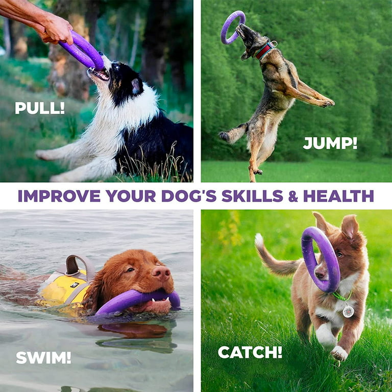 Pet Flying Discs Training Ring Puller Dog Toys For Big Large Dogs Bite  Resistant