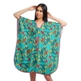 thumbnail image 1 of Moomaya Robe Courte de Caftan de Plage, Robe de Couverture Imprimée, Kaftan pour Femmes, Tenue de Plage, Couverture, 1 of 4