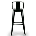 thumbnail image 6 of Set of 2 Baxter Brown Boucle Fabric Bar Stool with Black Iron Legs, 6 of 8