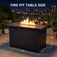 thumbnail image 3 of Grezone 42'' Propane Gas Fire Pit Table 50,000 BTU Auto-Lgnition Gas Firepit, 3 of 8
