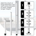 thumbnail image 3 of Sliding Door Security Bar for Sliding Glass Door 17-50 inch Adjustable Window Security Bar Heavy Duty Patio Door Security Bar Child Proof Anti Lift Door Jammer with Rubber Tips Home Apartment Hotel, 3 of 3