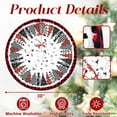 thumbnail image 3 of Red and Black Buffalo Plaid Christmas Tree Skirt Holiday Decoration Xmas Winter Holiday Tree Mat Base Cover for Home Party Indoor Outdoor Decorations (Red 5, 30"), 3 of 7