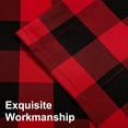 thumbnail image 2 of Hiasan Black and Red Buffalo Plaid Kitchen Valance Curtains, - Semi Sheer Rod Pocket Checkerd Cafe Valance for Farmhouse Window, 52" x 18", 1P, 2 of 8