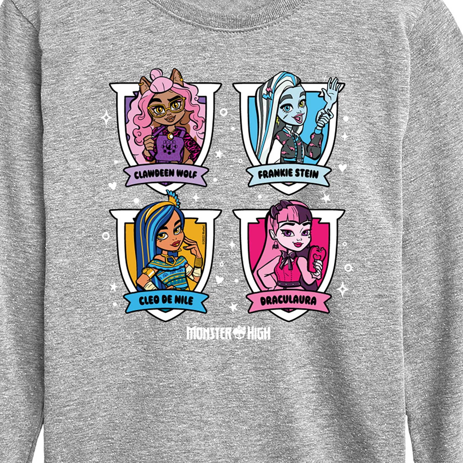 Monster High - Character Grid - Toddler And Youth Long Sleeve Graphic T-Shirt