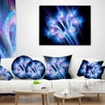 thumbnail image 4 of Designart Blue Fractal Flower in Space - Floral Throw Pillow - 18x18, 4 of 5