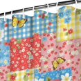thumbnail image 3 of Pioneer Flower Floral Print Pattern Shower Curtain 84"x72", Bathroom Decorative Shower Curtain Set with 12 Hooks, Waterproof Washable, 3 of 6