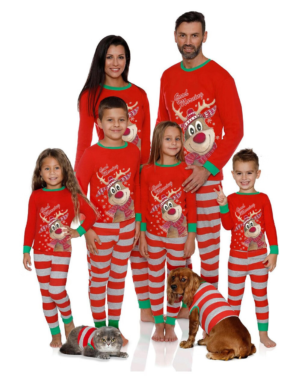 Matching Christmas PJs For Family, Christmas Family Matching Red