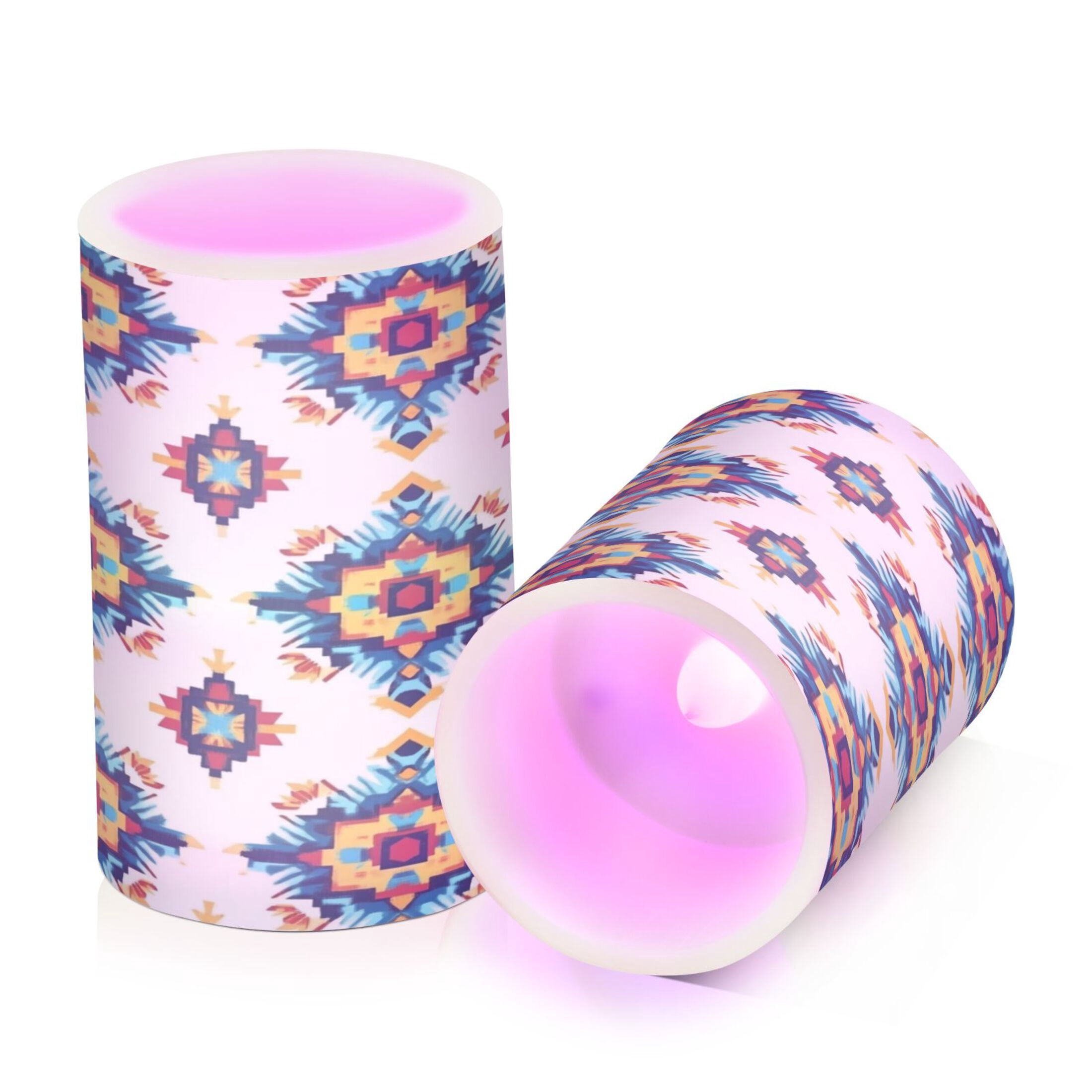 2 PCS Flameless Candles with Remote Timer LED Battery Operated Flickering Candle Light for Wedding Table Home Decoration Gifts Elegant Colors and Shapes