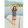 thumbnail image 3 of LazyOne Short-Sleeve Summer Pajama Sets for Girls and Boys, Unisex, Stars & Stripes, 3 of 7